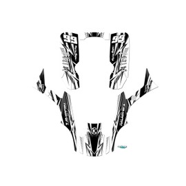 Kalair GFX Graphics Kit for Honda TRX 300EX (1993-2006) Shred Series White 16 Mil-ATV UTV Dirt Bike Stickers,Quad Dirtbike Racing Decal Automotive Motocross Accessories no Plastics