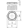 OBO Bettermann Locknut 116 M40 LGR PS, M40 x 1.5