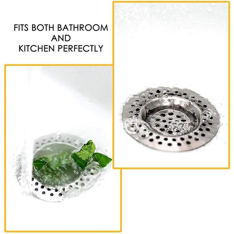 VONRUSS-UK Stainless Steel 2Pcs Kitchen Sink Strainer Plug Standard Dual