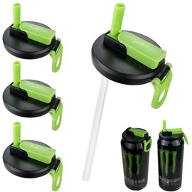 DIPESI 4 Pack Soda Can Lids with Straws,Inspired by Energy Drink Can Colors – Fits fit Standard 12oz/16oz Cans