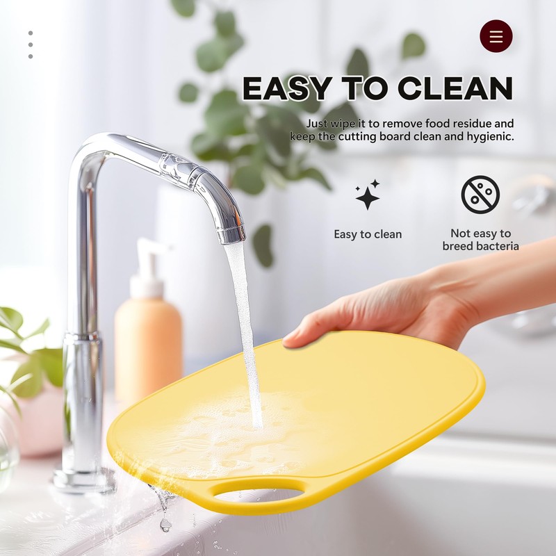 Li&Zhao Plastic Cutting Boards for Kitchen - Chopping Board Small