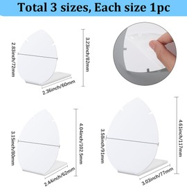 SUNNYCLUE 3 Sizes Earring Display Holder Earring Acrylic Holder Necklace Stand Holder Leaf Shaped White Acrylic Jewellery Display Stand Aesthetic Jewellery Organizer for Selling Home Storage Show