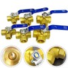 3 Way Ball Valve, DN15 1/5.1 cm Brass Female Thread