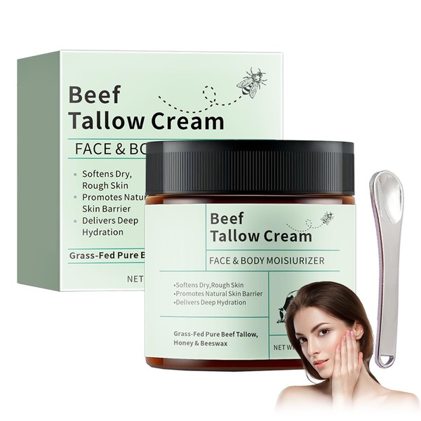 Rostblant 120g Beef Tallow Creme,Ein Löffel zum Schöpfen der Sahne