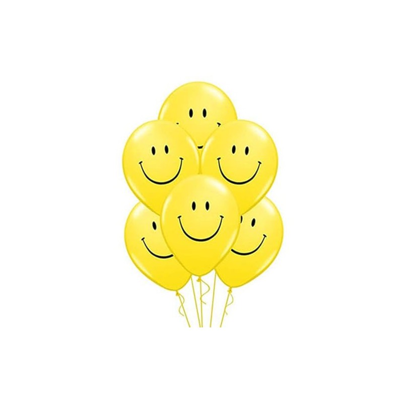 Smile Face Smiling Latex Balloons, 12" Latex, Party Decorations for