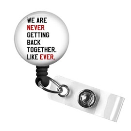 Never Ever Retractable Badge Reel with Alligator Clip，Name Nurse ID Card Badge Holder Reel, Decorative Custom Badge Holder