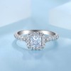YL Engagement Ring 925 Sterling Silver Cut 5A Square Cubic