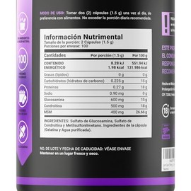 B Life Glucosamina, Condroitina y MSM 200 Cápsulas Joint Blend