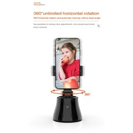 360 Rotation auto face/Body Tracking Camera Smart Shooting Cell Phone Holder for vlog Life Selfie Stick