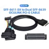 chenyang CY SFF-8611 to SFF-8639 Cable, OCuLink PCIe PCI-Express SFF-8611