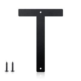 6 Inch House Numbers and Metal Letters for Outdoor Signs, House Numbers for Outside, Aluminum Address Letters and Numbers for Door, Mailbox, Garden, Perfect for Home or Office (Letter T)