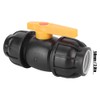 PE Plastic 50mm Diameter Ball Valve Connector Water Pipe Fitting
