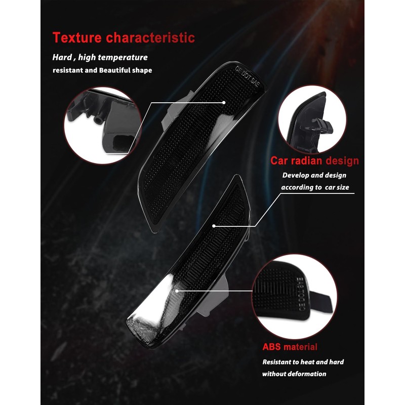 MODIPIM Smoked Lens Front & Rear Side Marker Parking Light