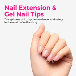 LLBA Soft Gel Nail Tips - 360Pcs Soft Gel Nail Extension Tips, 10 Sizes Clear Full Cover Fake Nails for Nail Extension, Long-Lasting Salon Quality, Natural Look & Comfortable Wear (Round, Short)