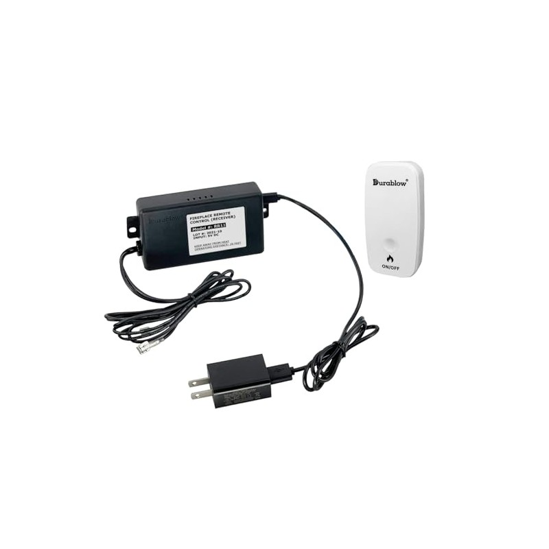 Durablow TR2002 Gas Fireplace Remote Control with Battery-Free On/Off Button