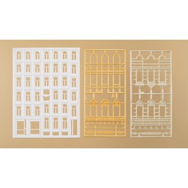 Auhagen 48651.0 - Fenster und Gewände für Wohngebäude, bunt