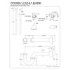 Kingston Brass CC53307LKB30 Trimscape Traditional Plumbing Sink Trim Kit with