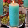 3 Piece Pillar Candle Set, Pale Aqua Blue, 68 Hours