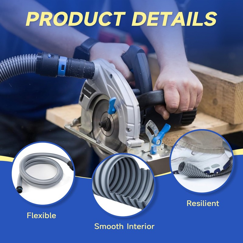 10FT Shop Vac Hose Dust Collection Hose Kit for Home