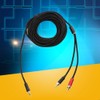 3.5MM to 2RCA Component ABS Cord AV Cable Audio Video