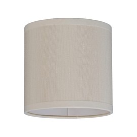 Aspen Creative 31002A, Drum Clip-On Chandelier Lamp Shade, Butter Crème, 5" Top x 5" Bottom x 5" Slant Height, Set of 1