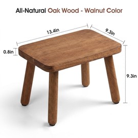 Slirike Solid Wood Step Stool 13.3" - 500lbs Capacity Plant Stand Indoor