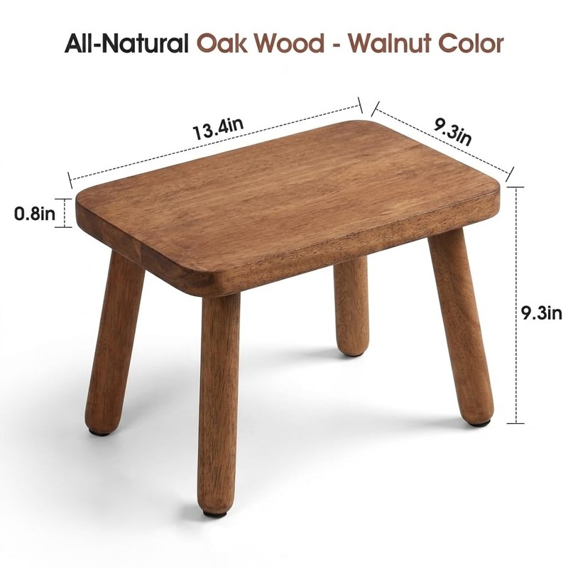 Slirike Solid Wood Step Stool 13.3" - 500lbs Capacity Plant
