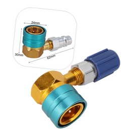 Suuonee Air Conditioner Quick Adapter, Car R1234YF to R134A Low Side Quick Coupler Adapter Car Air conditioning Fitting