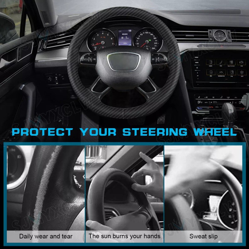 SJMYXCLW For Toyota Tacoma Tundra Steering Wheel Cover Protector Non-Slip