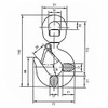 KeyMet Red Swivel Loading Hook with Eyelets 0.75 T (750