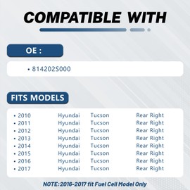 KELOKE Door Lock Latch Actuator Compatible with Hyundai Tucson 2010 2012 2013 2014 2015, Rear Right Passenger Side, Replace# 81420-2S000