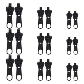 18PCS Zipper Pull Replacement Kit 3 Sizes Removable Zip Slider Replacement Set Universal Durable Zipper Slider for Universal Zipper Clothing Bedding Luggage.