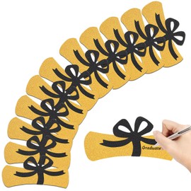 70pcs Diploma Confetti Graduation Centerpeices Congrats Grad Party Decorations Graduation Table Decor Class of 2025 College Grad Party Supplies Gold, Black 4 inches