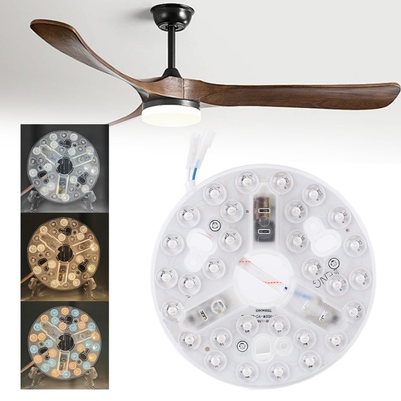Tnfeeon Round LED Light Replacement 3 Color -dimmable Ceiling Fan