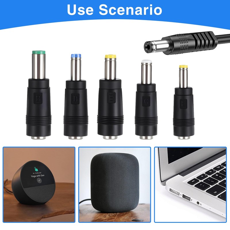 TAHULIK 11Pcs DC Adapter Plug, Universal 5.5 x 2.1mm DC