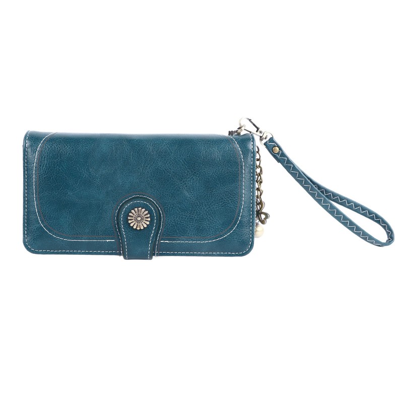 Women PU Leather Credit Card Holder Large Capacity Wallet Zipper