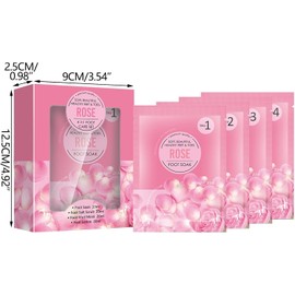 4-en-1 Exfoliante Pie Embajo Set, kit de cuidado profesional de los pies con ingredientes naturales, ideal para los salones de belleza y uso en el hogar para hidratar y reparar los pies (Pink)