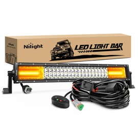 Nilight - 18101C-A LED Light Bar 22Inch 270W White & Amber Triple Row 13500LM Flood Spot Combo Led Bar Off Road Lights for Trucks with Wiring Harness Kit
