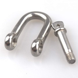 Xcyroiiy Pack-of-10 M5 D Ring Shackle Locks 304 Stainless Steel for Heavy Duty Rigging, Hauling, Steel Chain Link