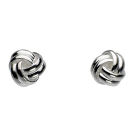 Dew Sterling Silver Small Knot Stud Earrings
