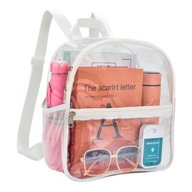 USPECLARE Clear Backpack Stadium Approved 12x11x6, Waterproof Clear Bag Stadium Backpack for Concert Work Sport Event