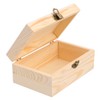 Healifty Unfinished Wood Jewelry Box Wooden Box with Lid and