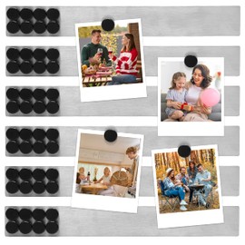 TonGass Magnetic Strip with Adhesive Backing, 2"x15" Stainless Steel Strips Bulletin Bar Board, Metal Magnetic Strips for Wall with 48 Pcs Magnets for Home, Office, School Use - 6 Pcs