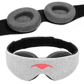 Manta Sleep Mask - Antifaz para Dormir Bloqueo Total de Luz, Ajustables con Copas Desmontables, Ultraflexible y Cómodo para Mujeres y Hombres, Sin Presión en las Pestañas, Ideal para Viajes y Turnos Nocturnos