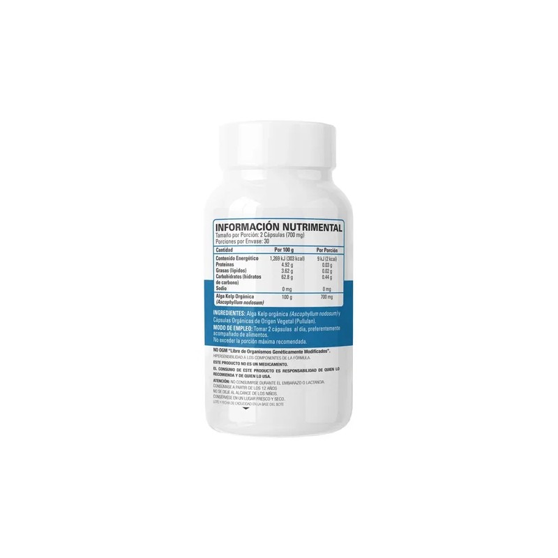 Alga Kelp Orgánica (60 Caps) Organic Side Sabor Natural