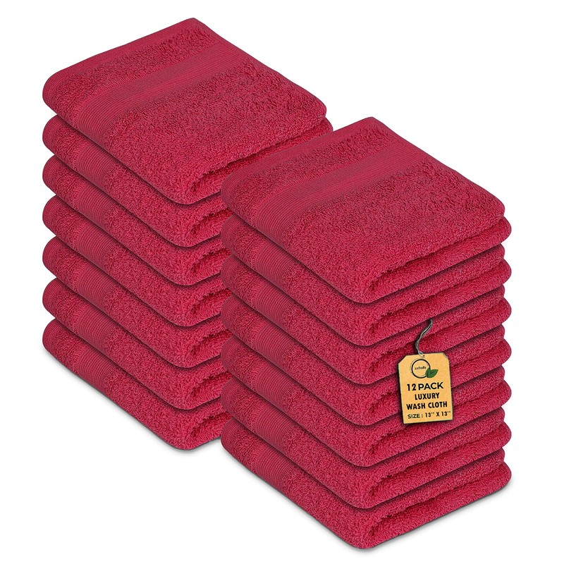 Softolle Premium Wash Cloths - 100% Combed Ring Spun Cotton