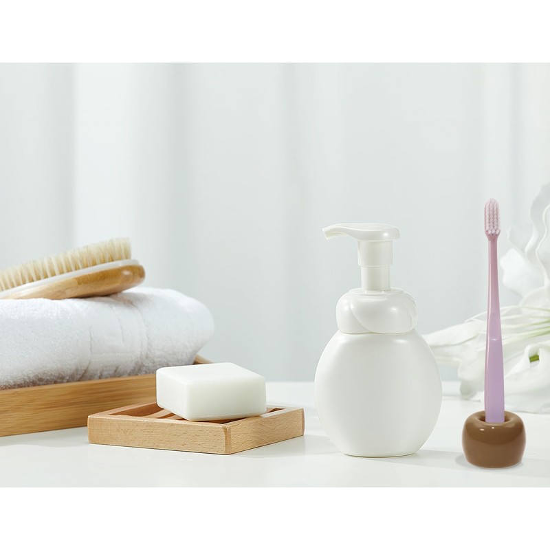 ONLYKXY 1pcs Mini Ceramic Toothbrush Base Holder Single Stand Ring