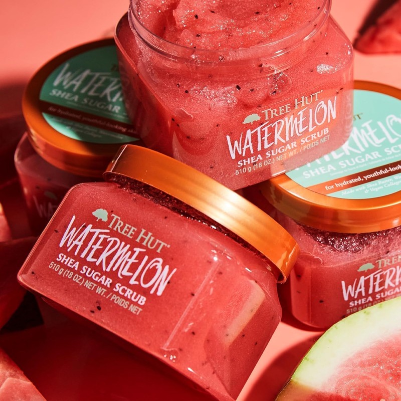 TREE HUT, Watermelon Shea Sugar Scrub, Exfoliante Corporal de Azúcar