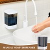 Hushee Manual Soap Dispenser 33.8oz / 1000ml Kitchen Bathroom Plastic