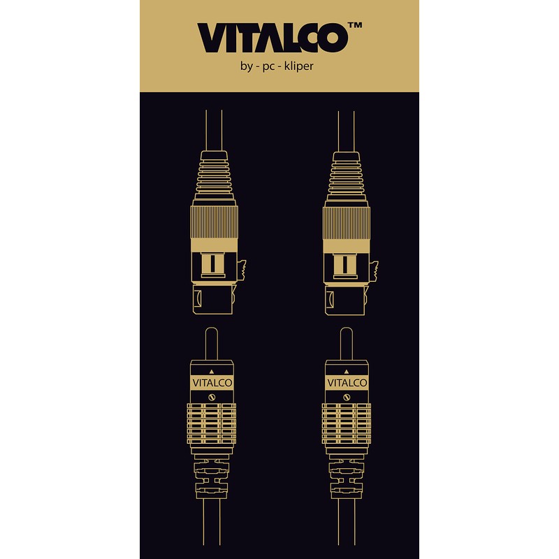 VITALCO 2x XLR Female to 2x RCA Stereo Cable 3